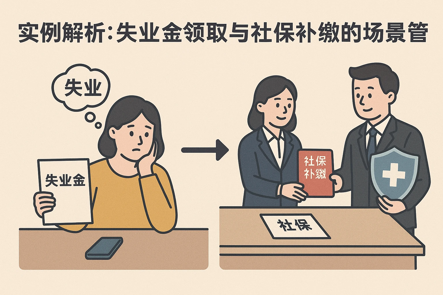 实例解析：失业金领取与社保补缴的场景管理