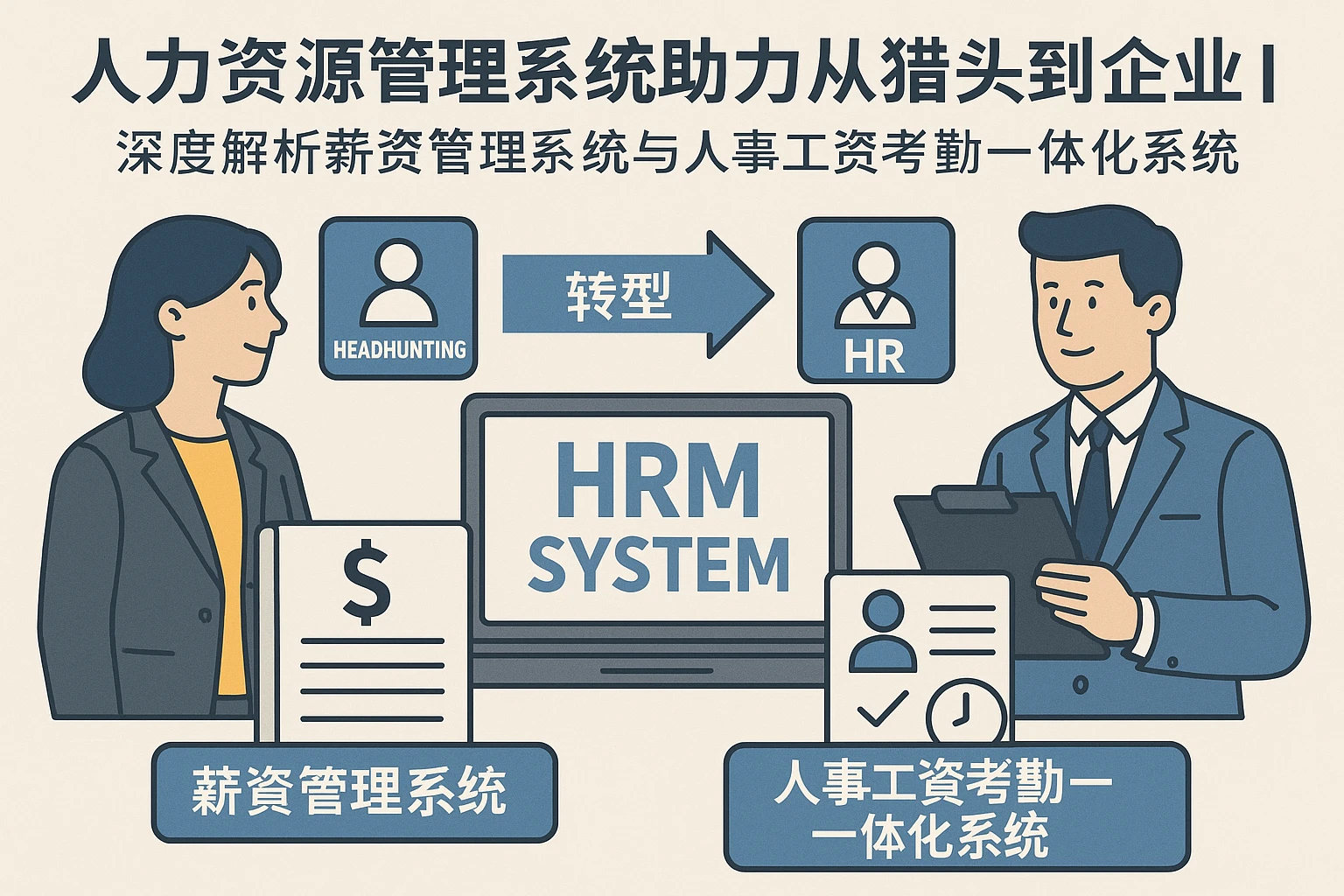 人力资源管理系统助力从猎头到企业HR转型——深度解析薪资管理系统与人事工资考勤一体化系统