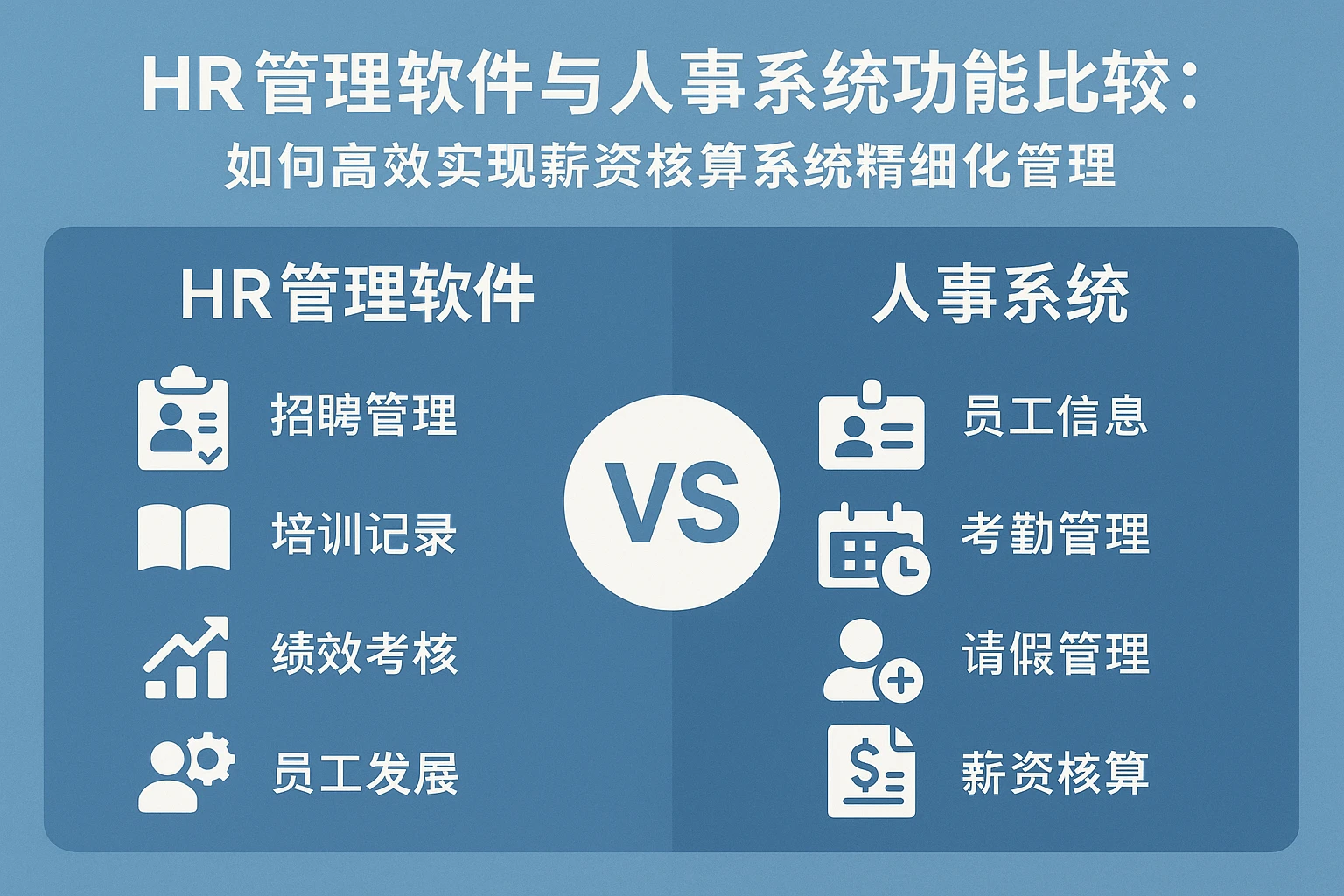 HR管理软件与人事系统功能比较：如何高效实现薪资核算系统精细化管理