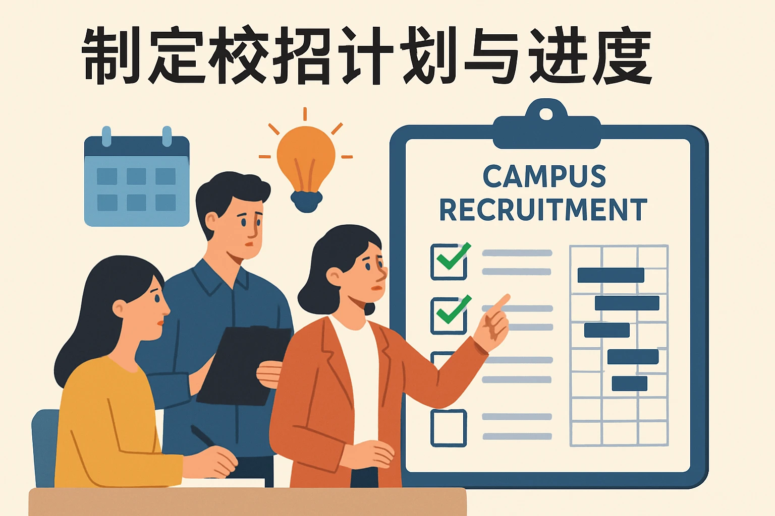 制定校招计划与进度