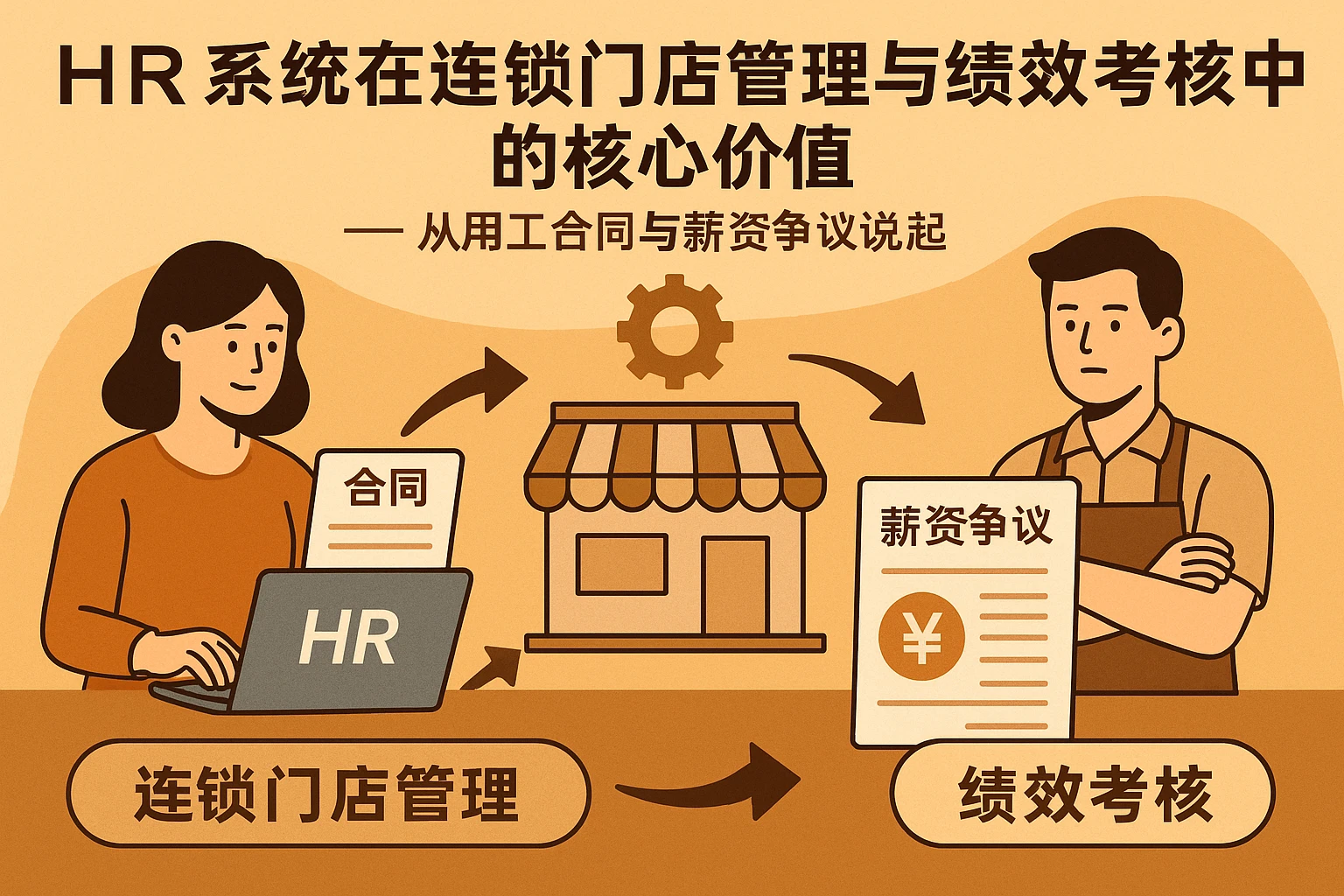 HR系统在连锁门店管理与绩效考核中的核心价值——从用工合同与薪资争议说起