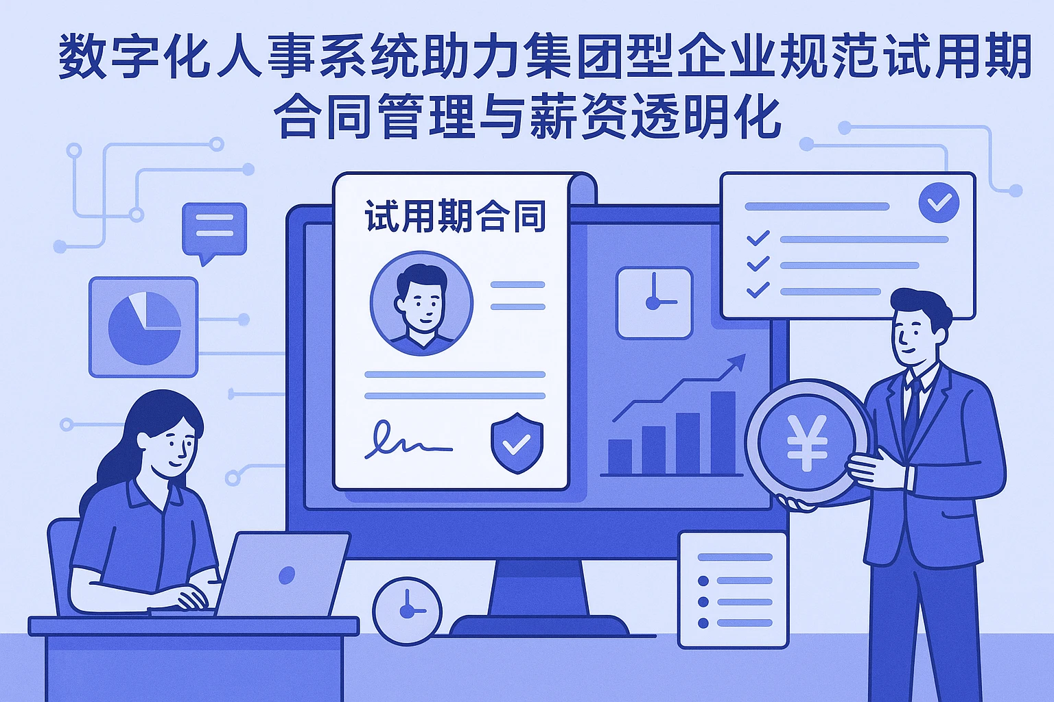 数字化人事系统助力集团型企业规范试用期合同管理与薪资透明化