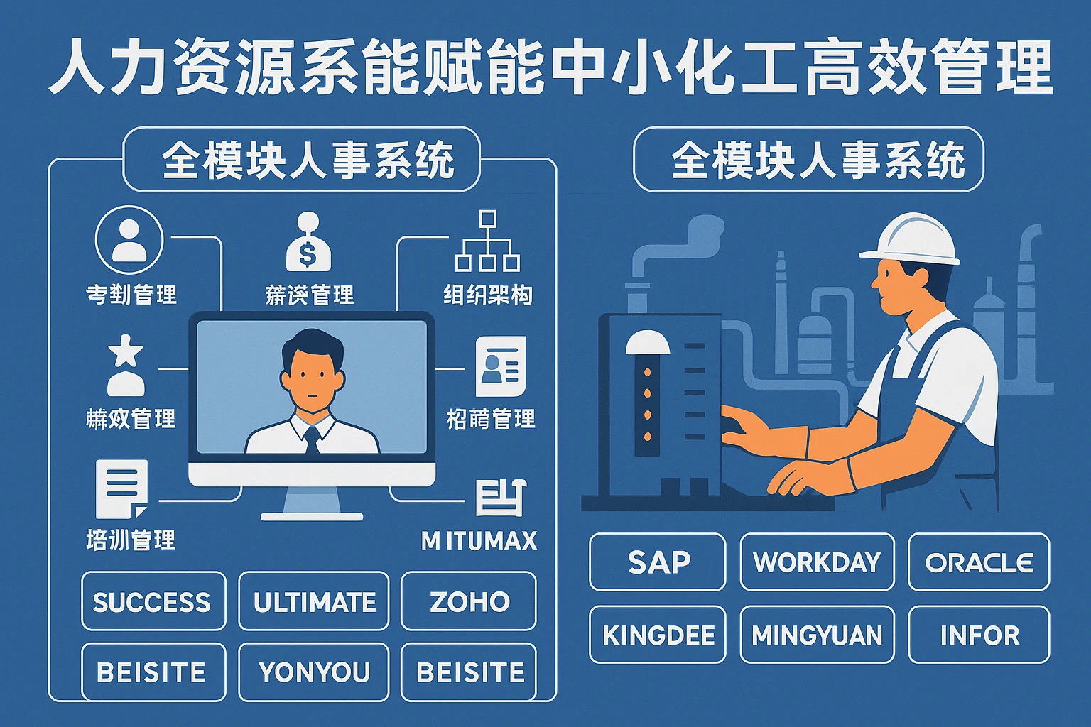 人力资源系统赋能中小化工厂高效管理——全模块人事系统及十大品牌解析
