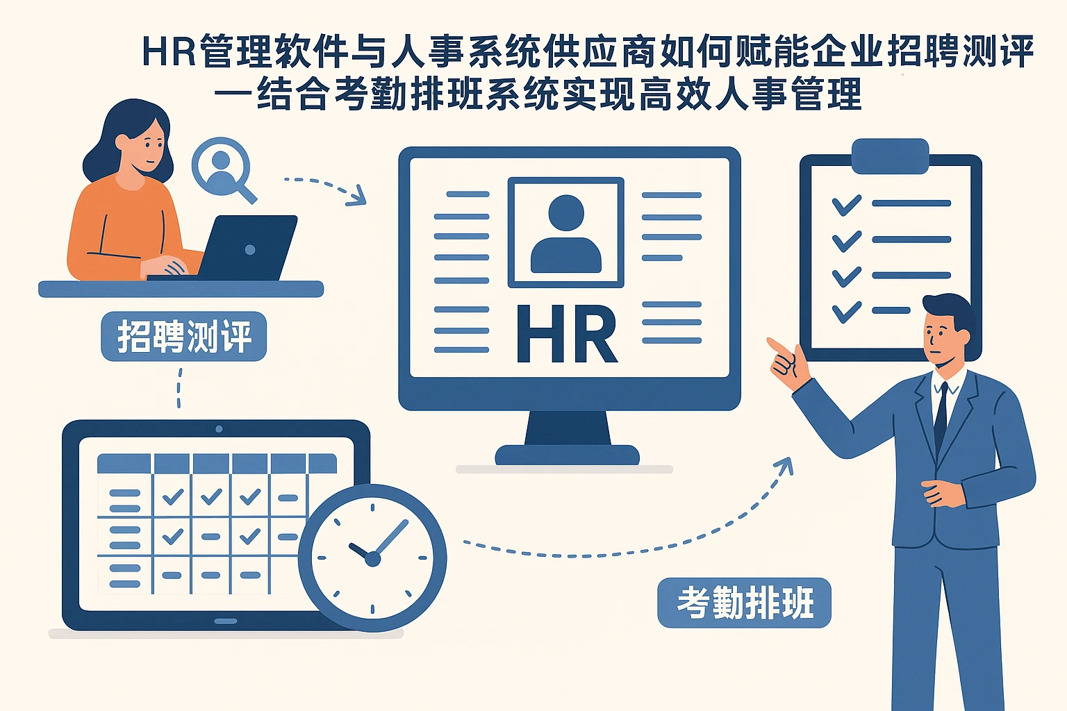 HR管理软件与人事系统供应商如何赋能企业招聘测评流程——结合考勤排班系统实现高效人事管理