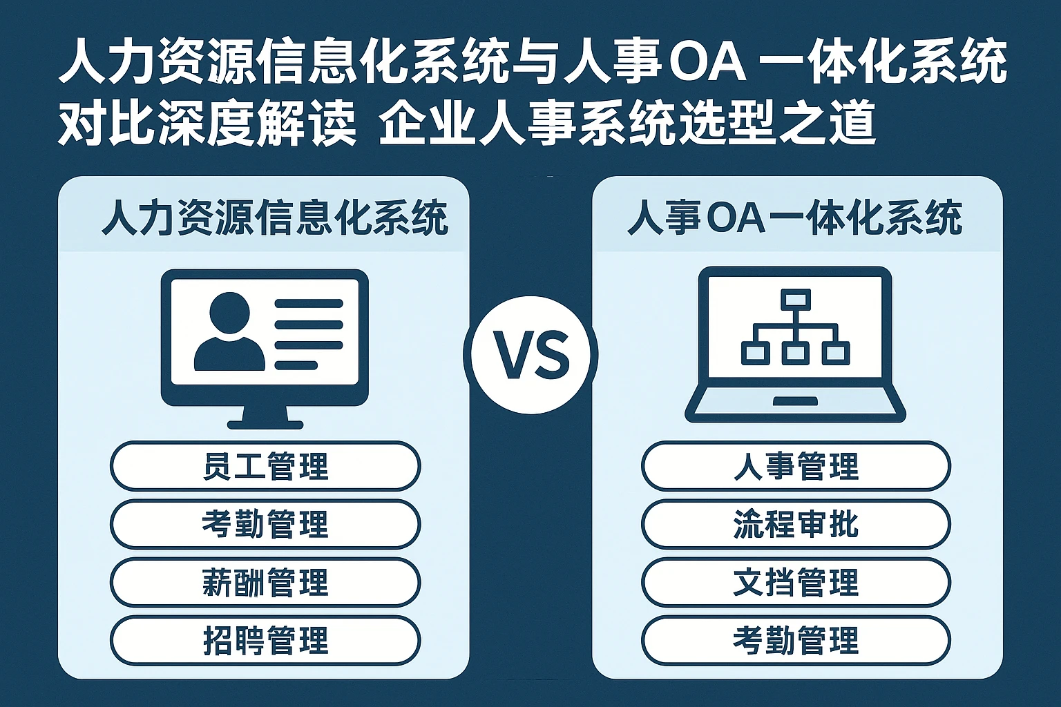 人力资源信息化系统与人事OA一体化系统对比深度解读——企业人事系统选型之道