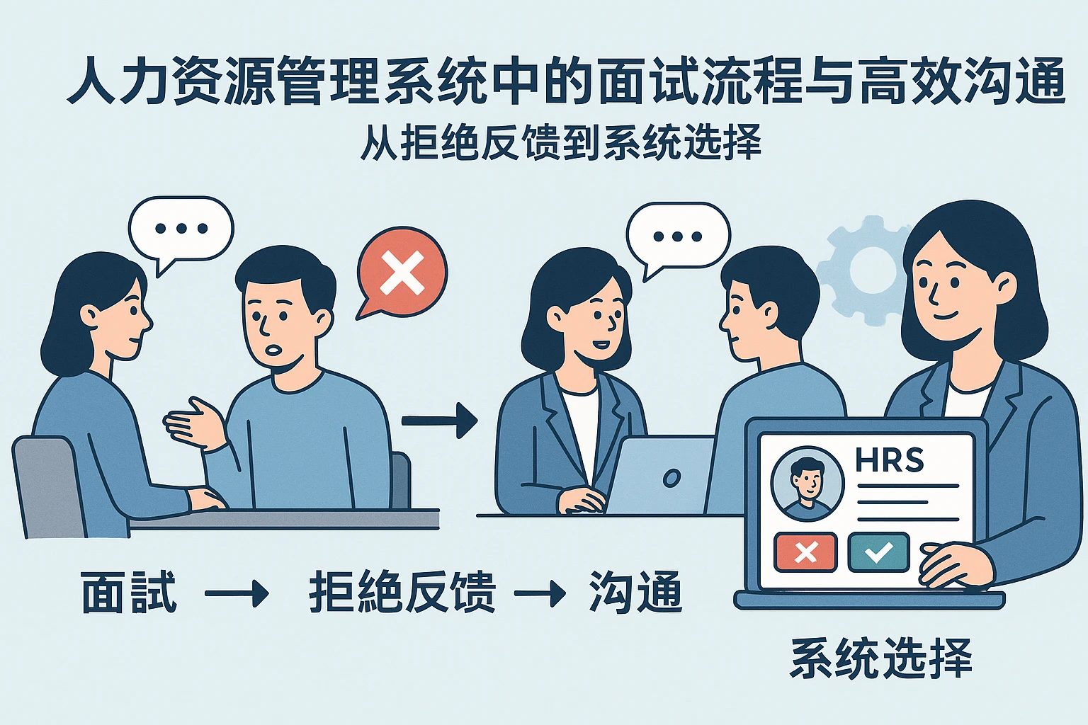 人力资源管理系统中的面试流程与高效沟通——从拒绝反馈到系统选择