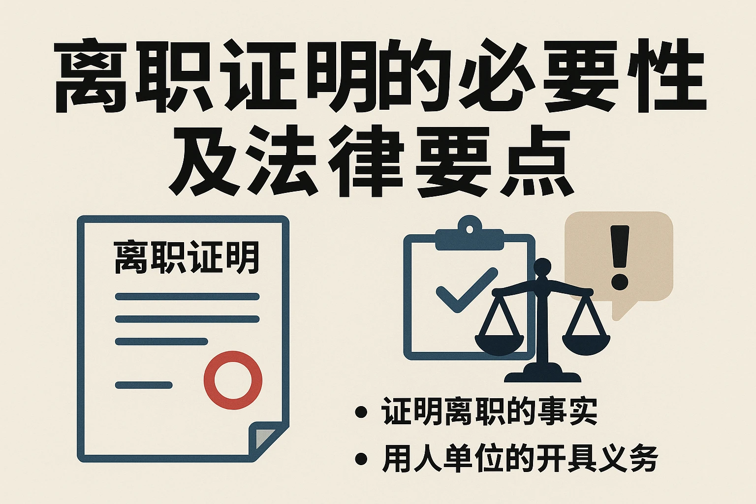 离职证明的必要性及法律要点