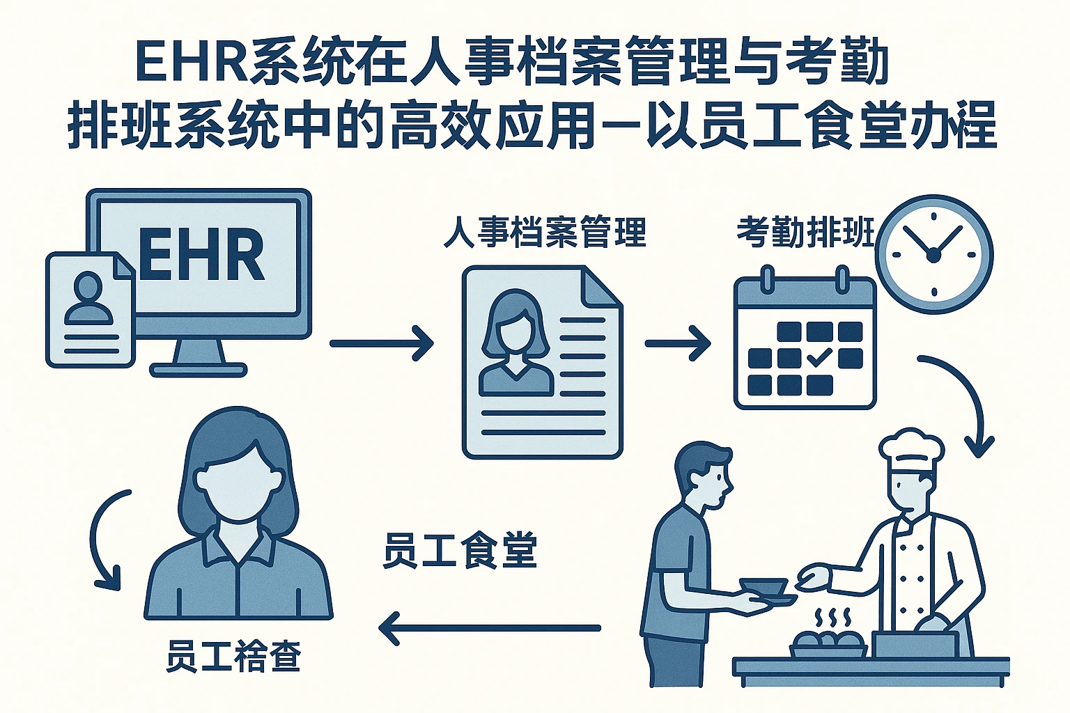 EHR系统在人事档案管理与考勤排班系统中的高效应用——以员工食堂办事流程为例