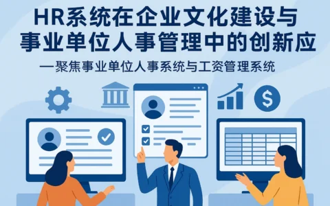 HR系统在企业文化建设与事业单位人事管理中的创新应用——聚焦事业单位人事系统与工资管理系统