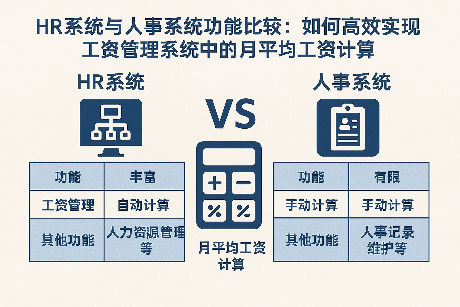 HR系统与人事系统功能比较：如何高效实现工资管理系统中的月平均工资计算