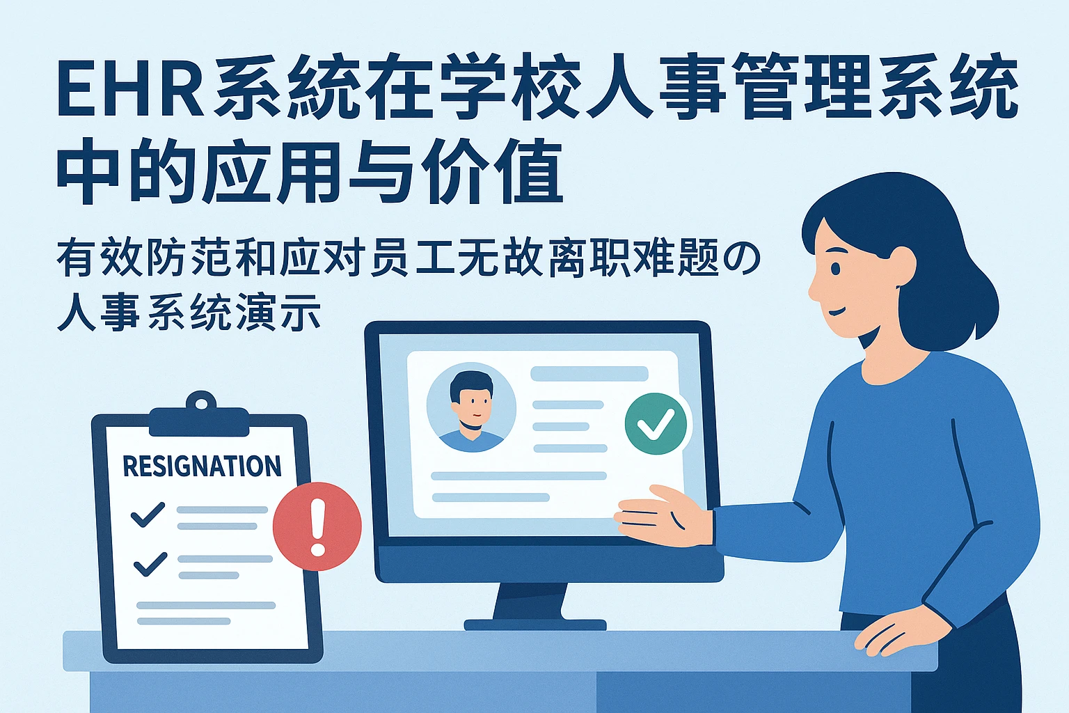 EHR系统在学校人事管理系统中的应用与价值 —— 有效防范和应对员工无故离职难题的人事系统演示