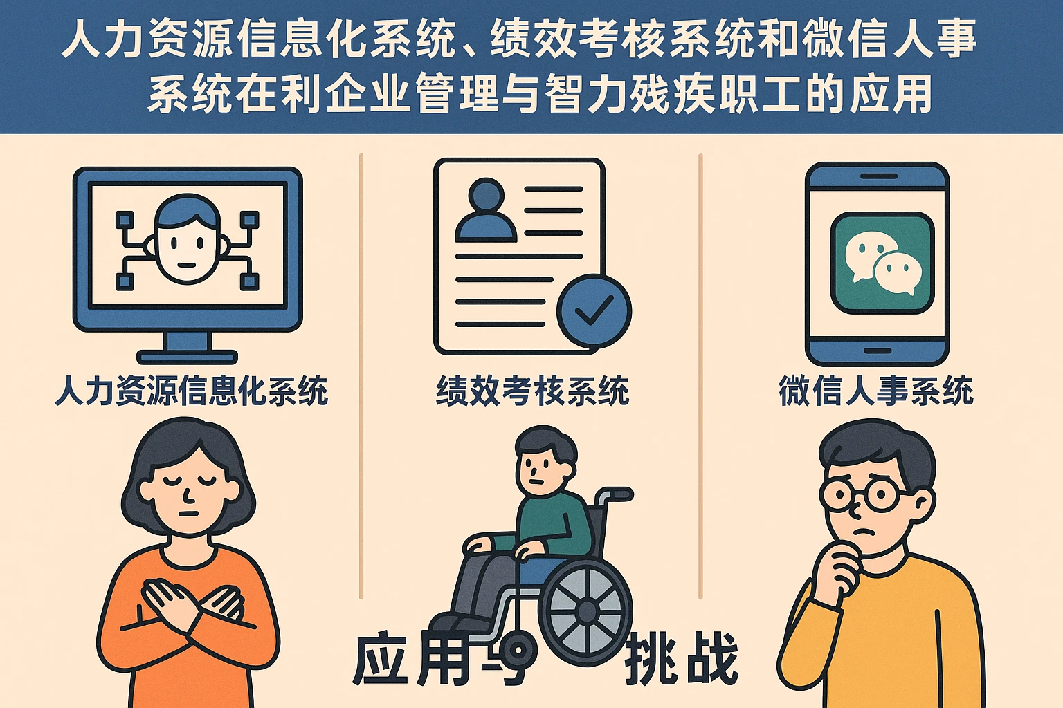 人力资源信息化系统、绩效考核系统与微信人事系统在福利企业管理精神与智力残疾员工中的应用与挑战