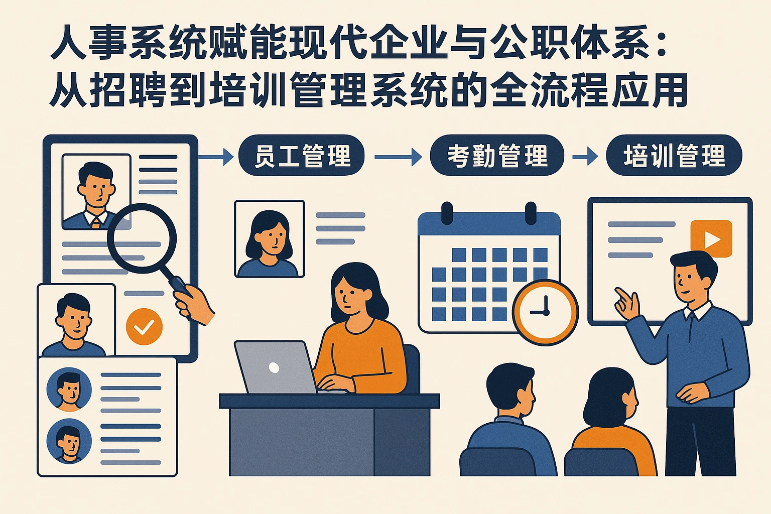 人事系统赋能现代企业与公职体系：从招聘到培训管理系统的全流程应用