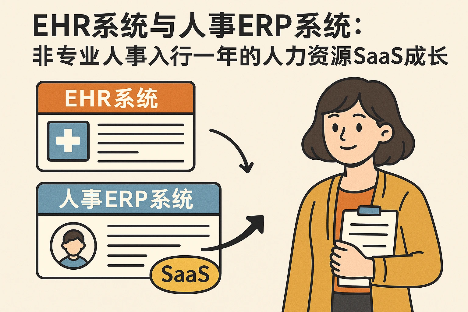 EHR系统与人事ERP系统：非专业人事入行一年的人力资源SaaS成长之路