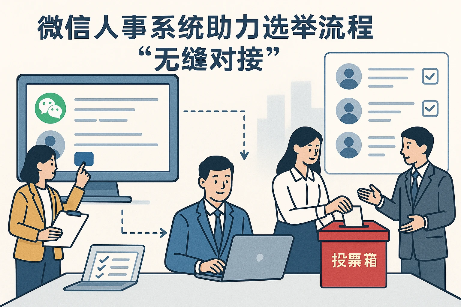微信人事系统助力选举流程“无缝对接”