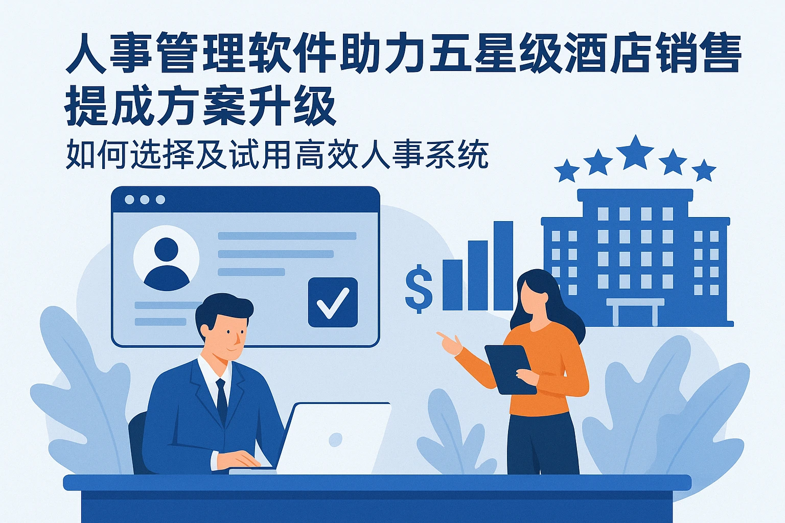 人事管理软件助力五星级酒店销售提成方案升级 —— 如何选择及试用高效人事系统