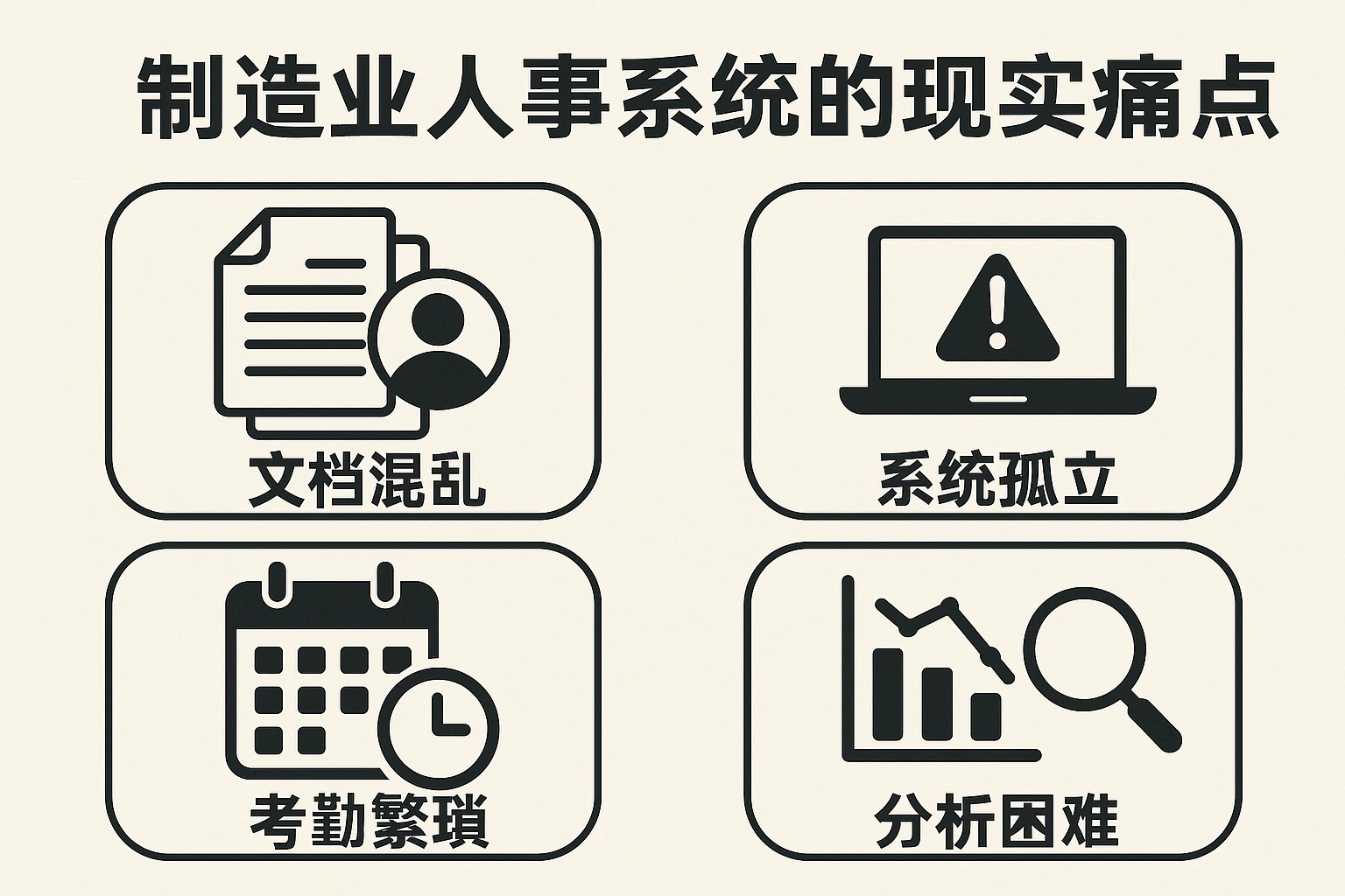 制造业人事系统的现实痛点
