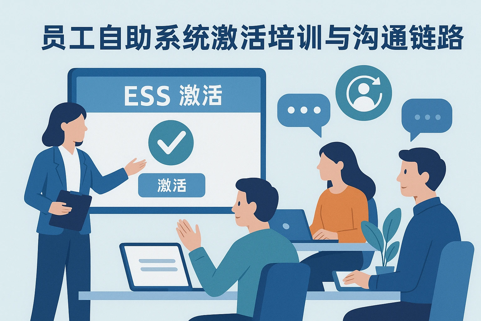 员工自助系统激活培训与沟通链路