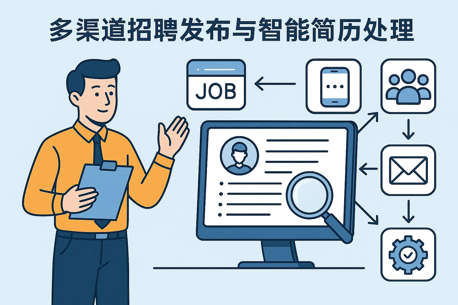 多渠道招聘发布与智能简历处理