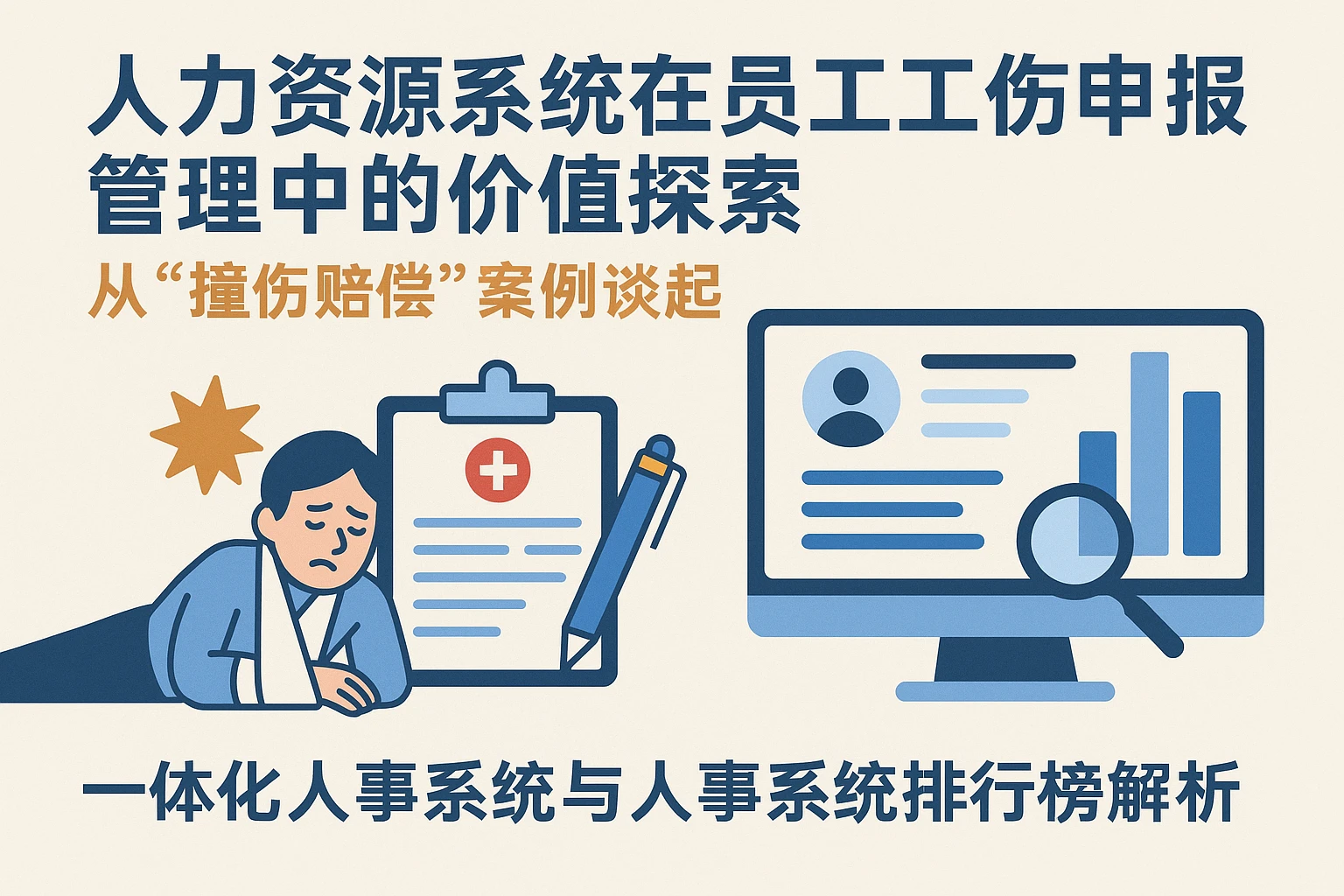 人力资源系统在员工工伤申报管理中的价值探索——从“撞伤赔偿”案例谈起 | 一体化人事系统与人事系统排行榜解析