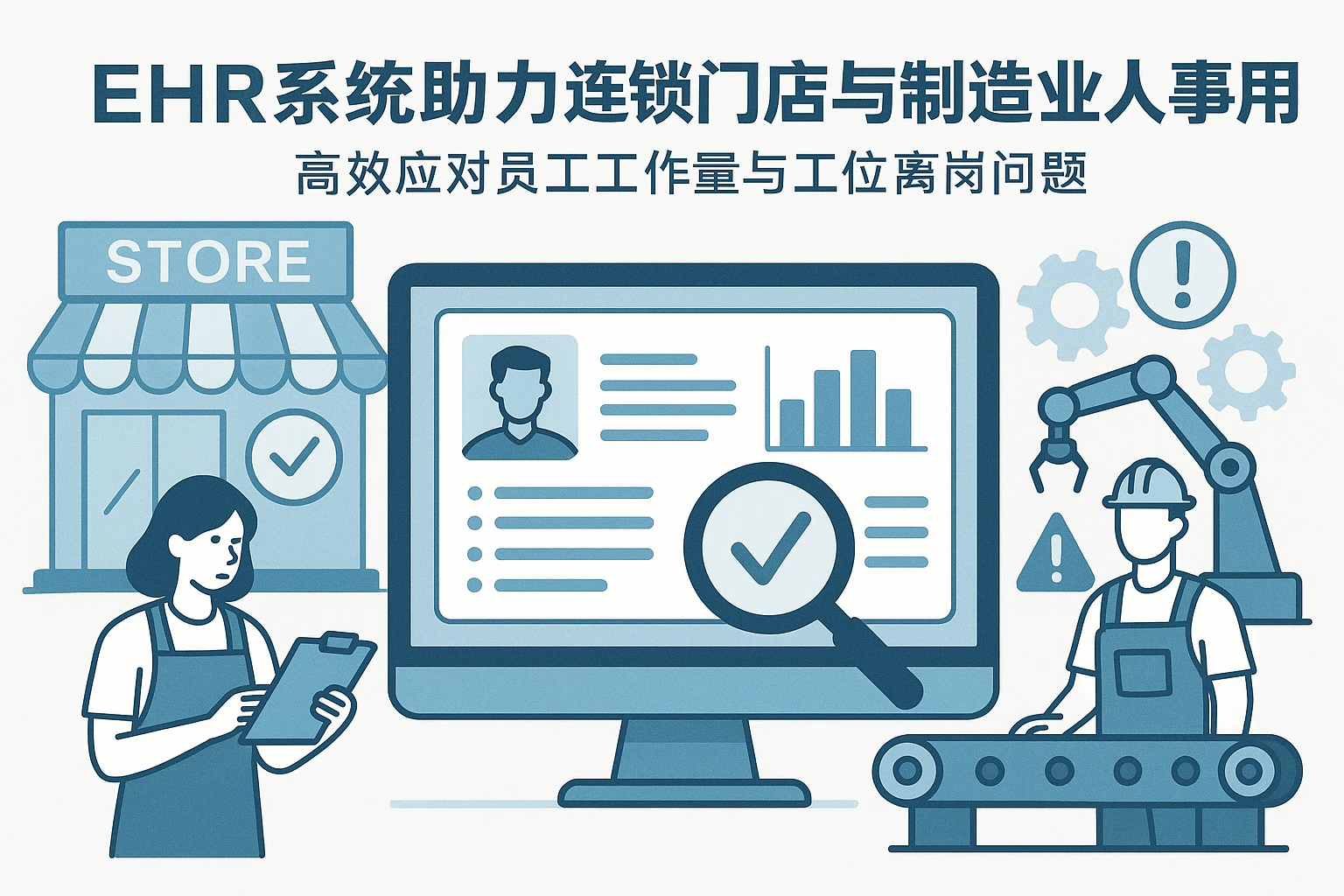 EHR系统助力连锁门店与制造业人事管理：高效应对员工工作量与工位离岗问题