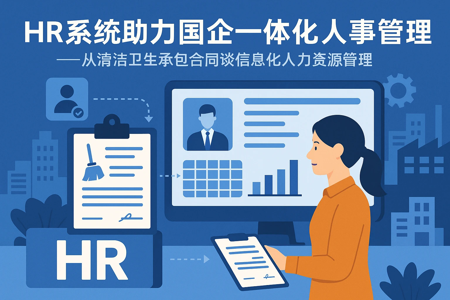 HR系统助力国企一体化人事管理——从清洁卫生承包合同谈信息化人力资源管理