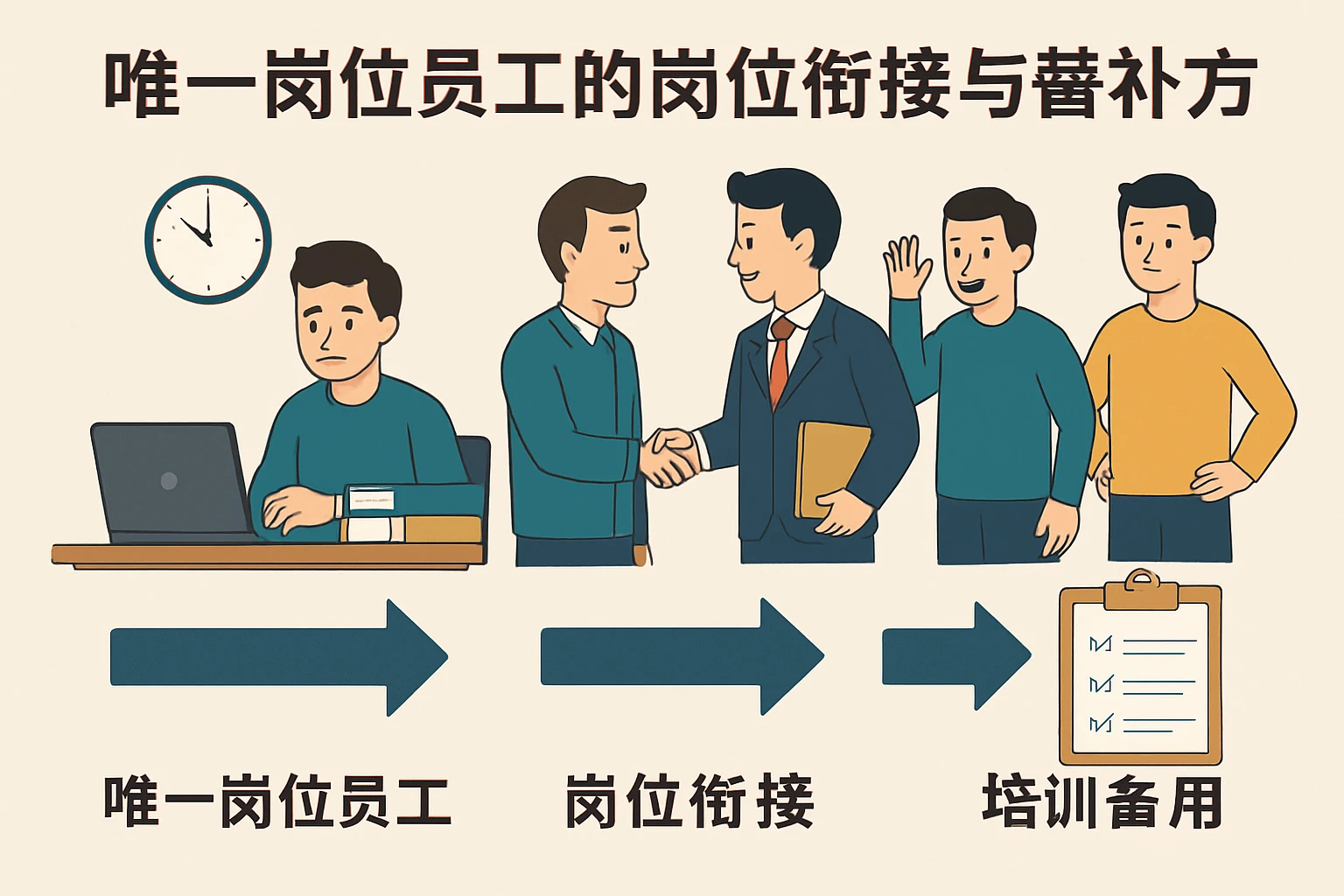 唯一岗位员工的岗位衔接与替补方案