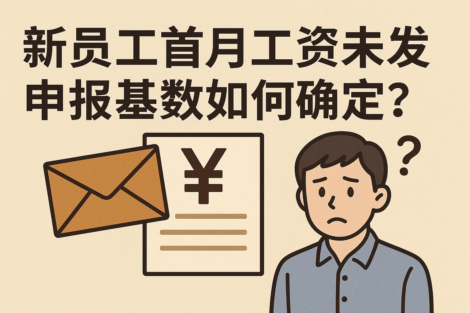 新员工首月工资未发，申报基数如何确定