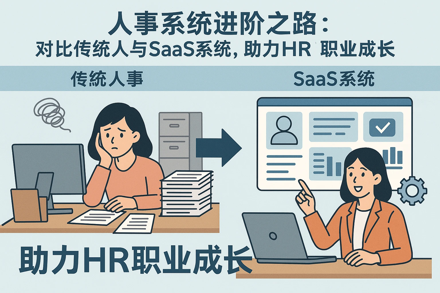 人事系统进阶之路：对比传统人与SaaS系统，助力HR职业成长