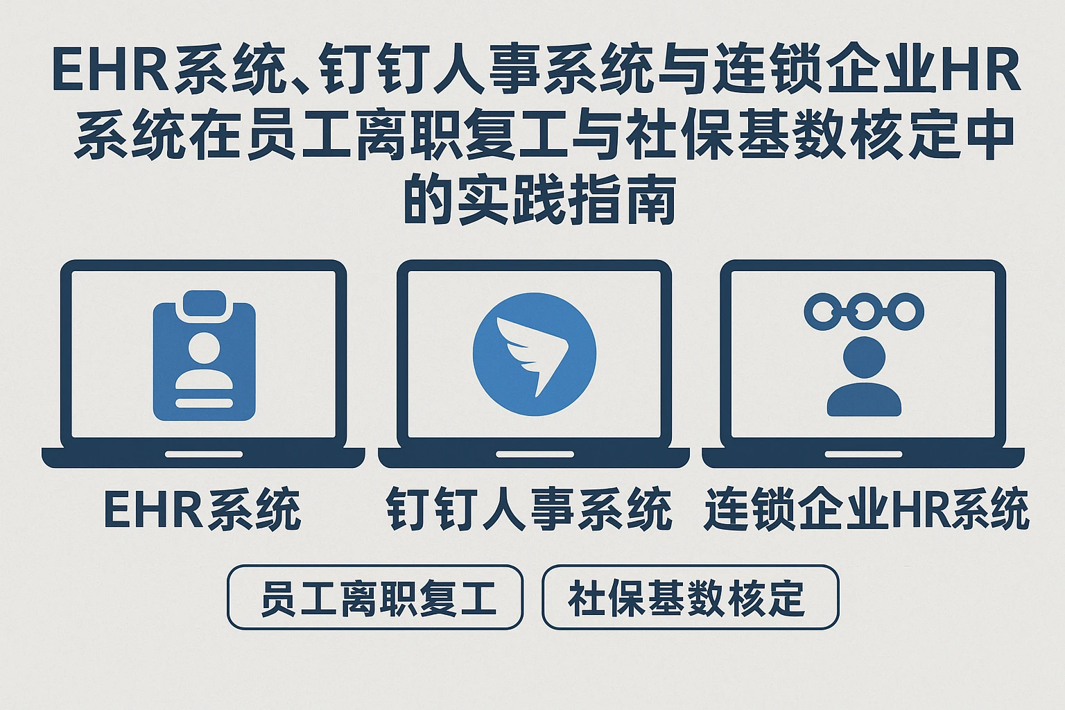 EHR系统、钉钉人事系统与连锁企业HR系统在员工离职复工与社保基数核定中的实践指南