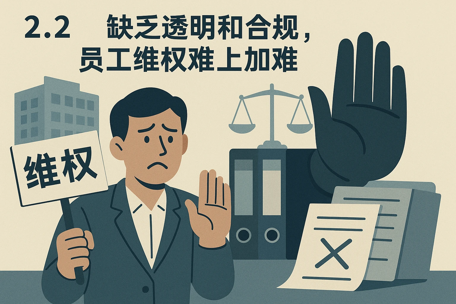 2.2 缺乏透明和合规，员工维权难上加难