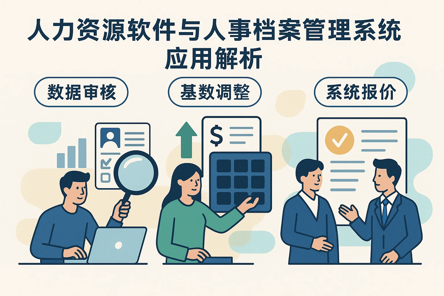 人力资源软件与人事档案管理系统应用解析：数据审核、基数调整与系统报价