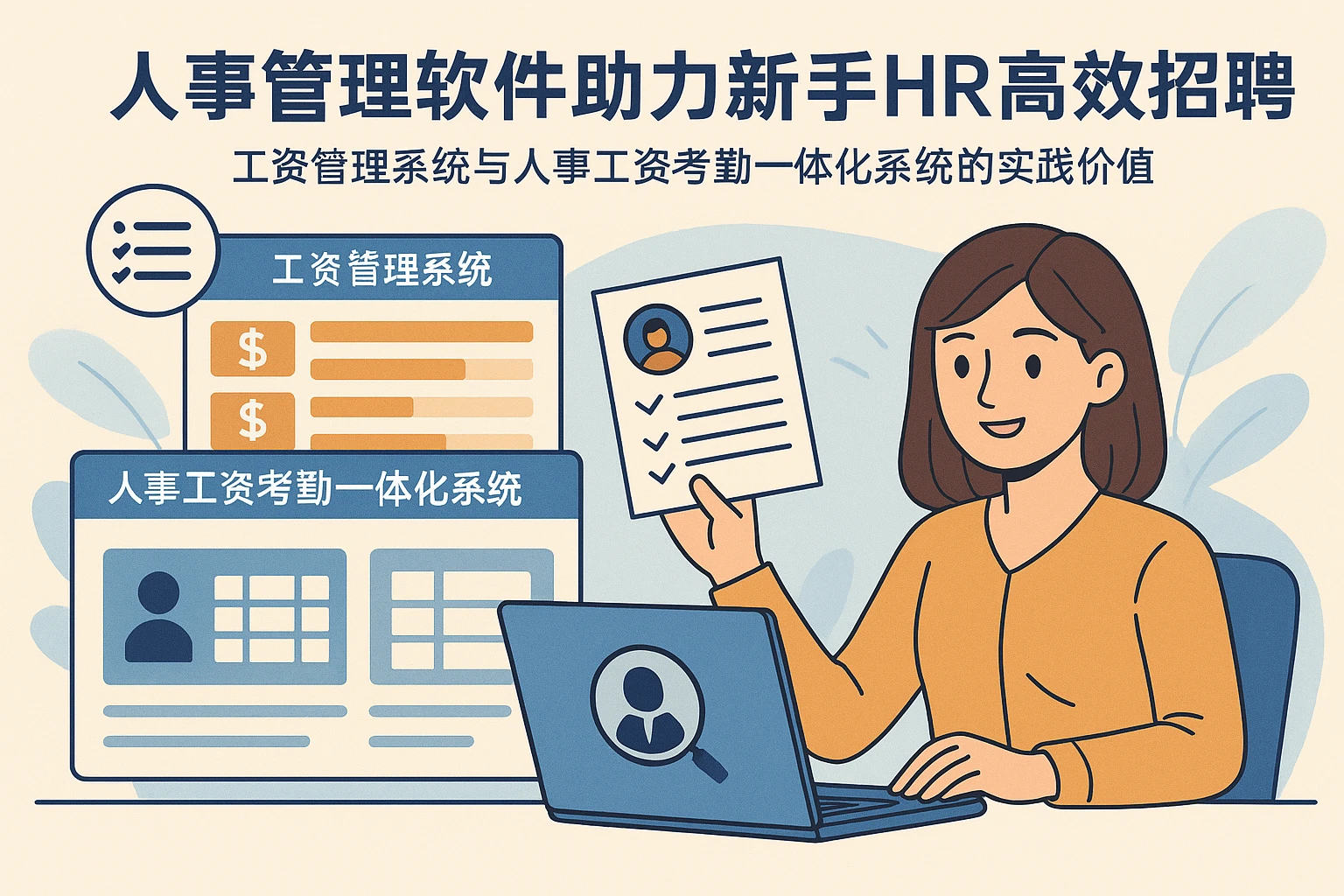 人事管理软件助力新手HR高效招聘：工资管理系统与人事工资考勤一体化系统的实践价值