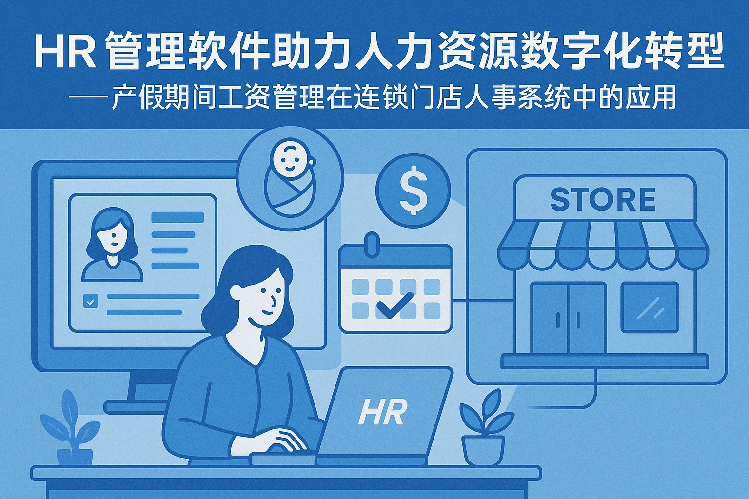 HR管理软件助力人力资源数字化转型 —— 产假期间工资管理在连锁门店人事系统中的应用