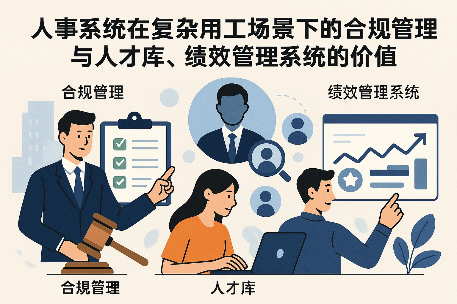 人事系统在复杂用工场景下的合规管理与人才库、绩效管理系统的价值