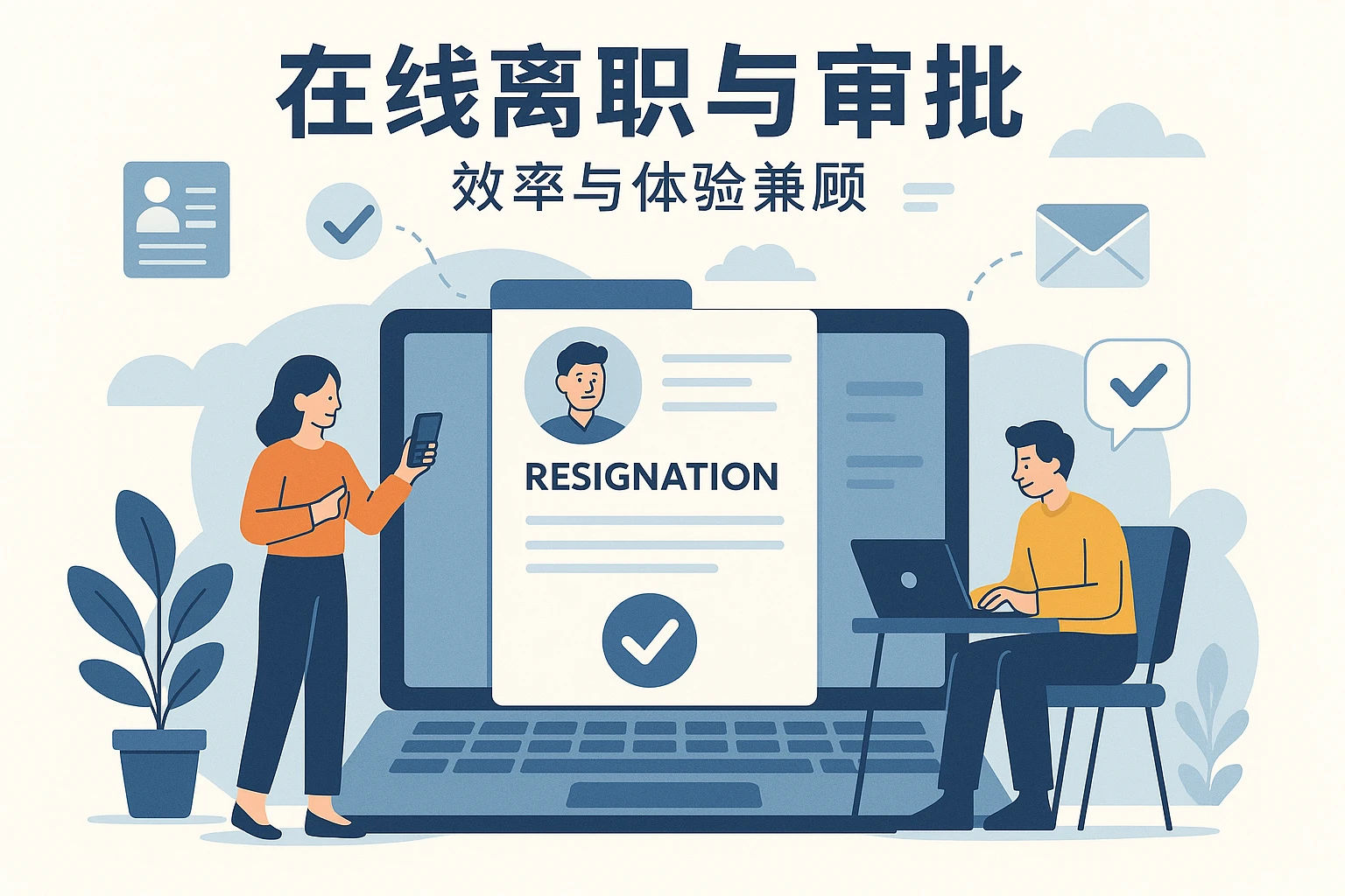 在线离职与审批，效率与体验兼顾