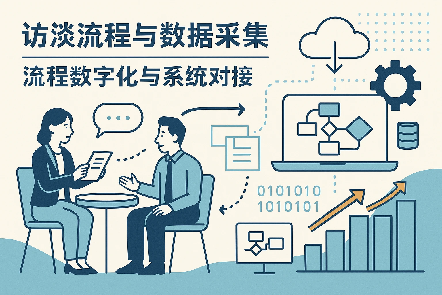 访谈流程与数据采集：流程数字化与系统对接