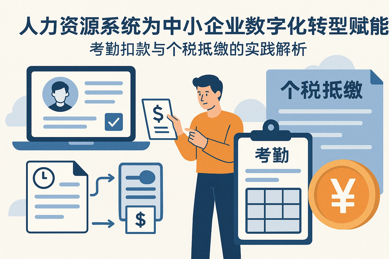 人力资源系统为中小企业数字化转型赋能：考勤扣款与个税抵缴的实践解析