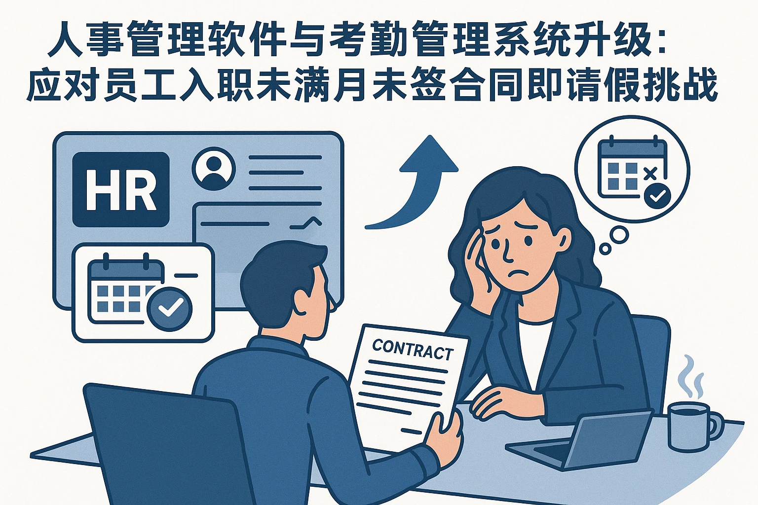人事管理软件与考勤管理系统升级：应对员工入职未满月未签合同即请假的实际挑战