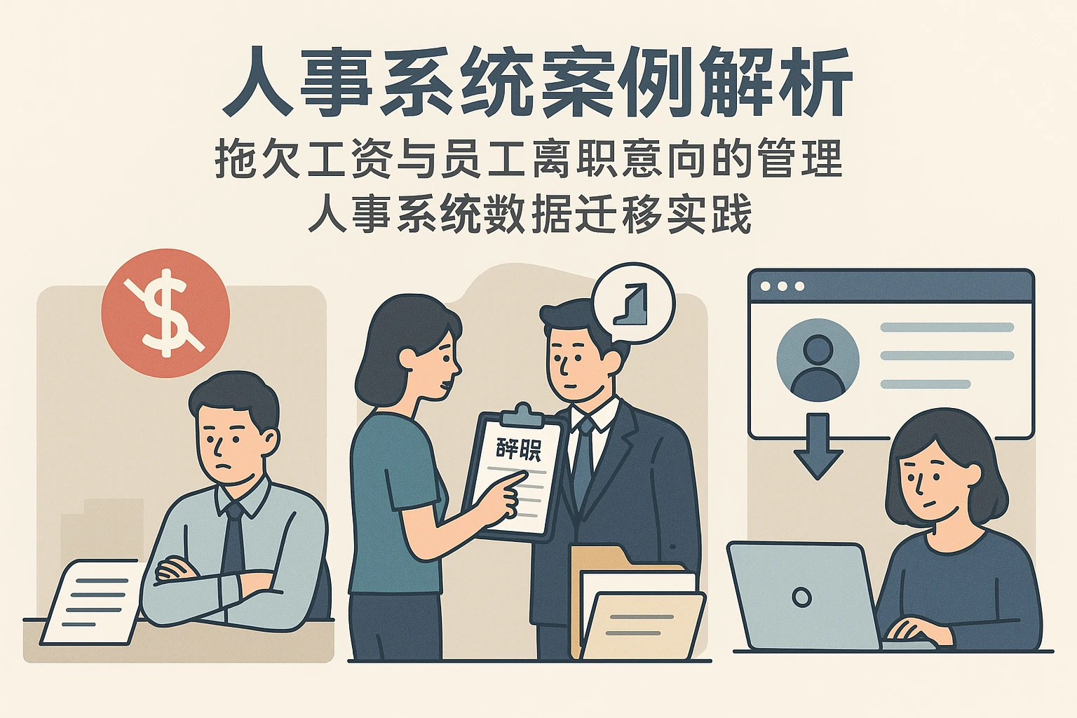 人事系统案例解析：拖欠工资与员工离职意向的管理以及人事系统数据迁移实践