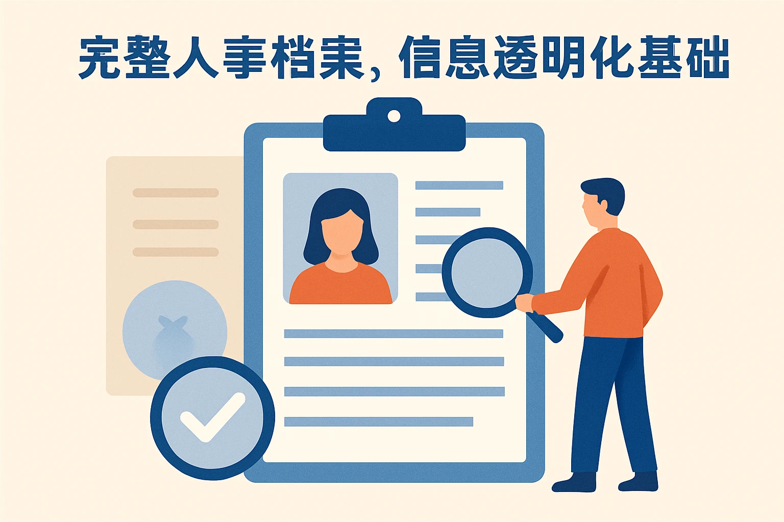 1. 完整人事档案，信息透明化基础
