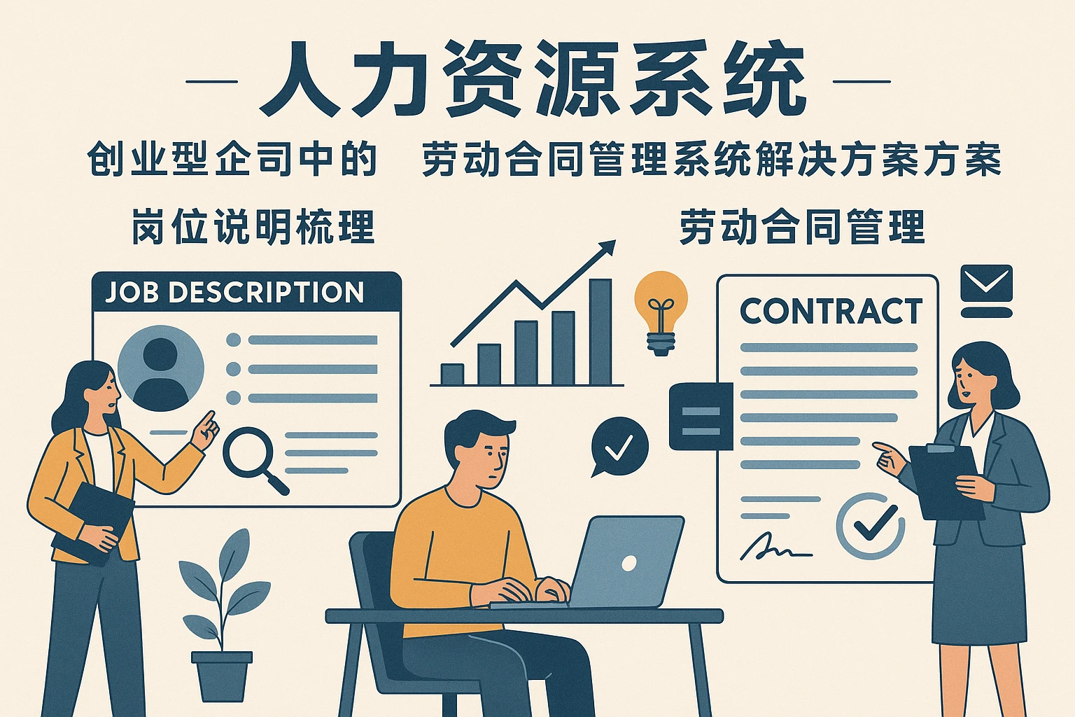 人力资源系统在创业型公司中的岗位说明梳理与劳动合同管理系统解决方案