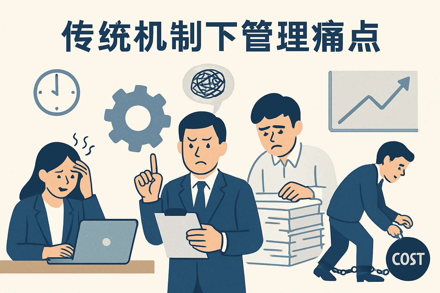 传统机制下管理痛点