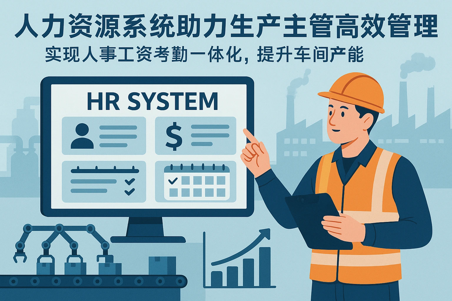 人力资源系统助力生产主管高效管理——实现人事工资考勤一体化，提升车间产能