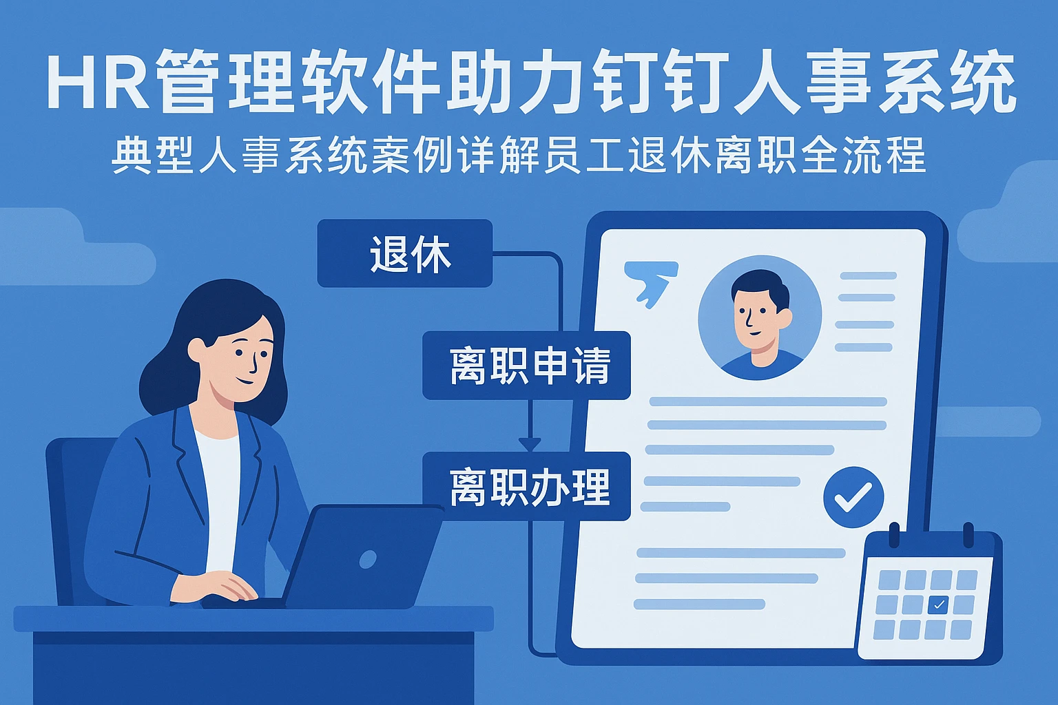 HR管理软件助力钉钉人事系统，典型人事系统案例详解员工退休离职全流程