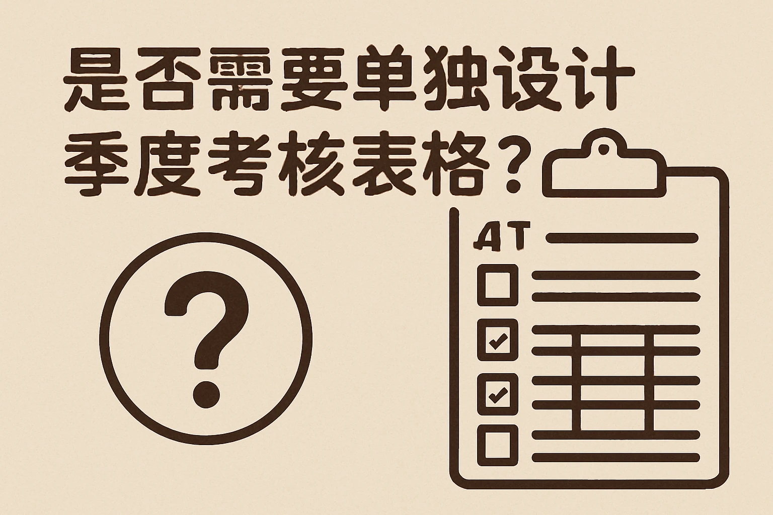 1. 是否需要单独设计季度考核表格？