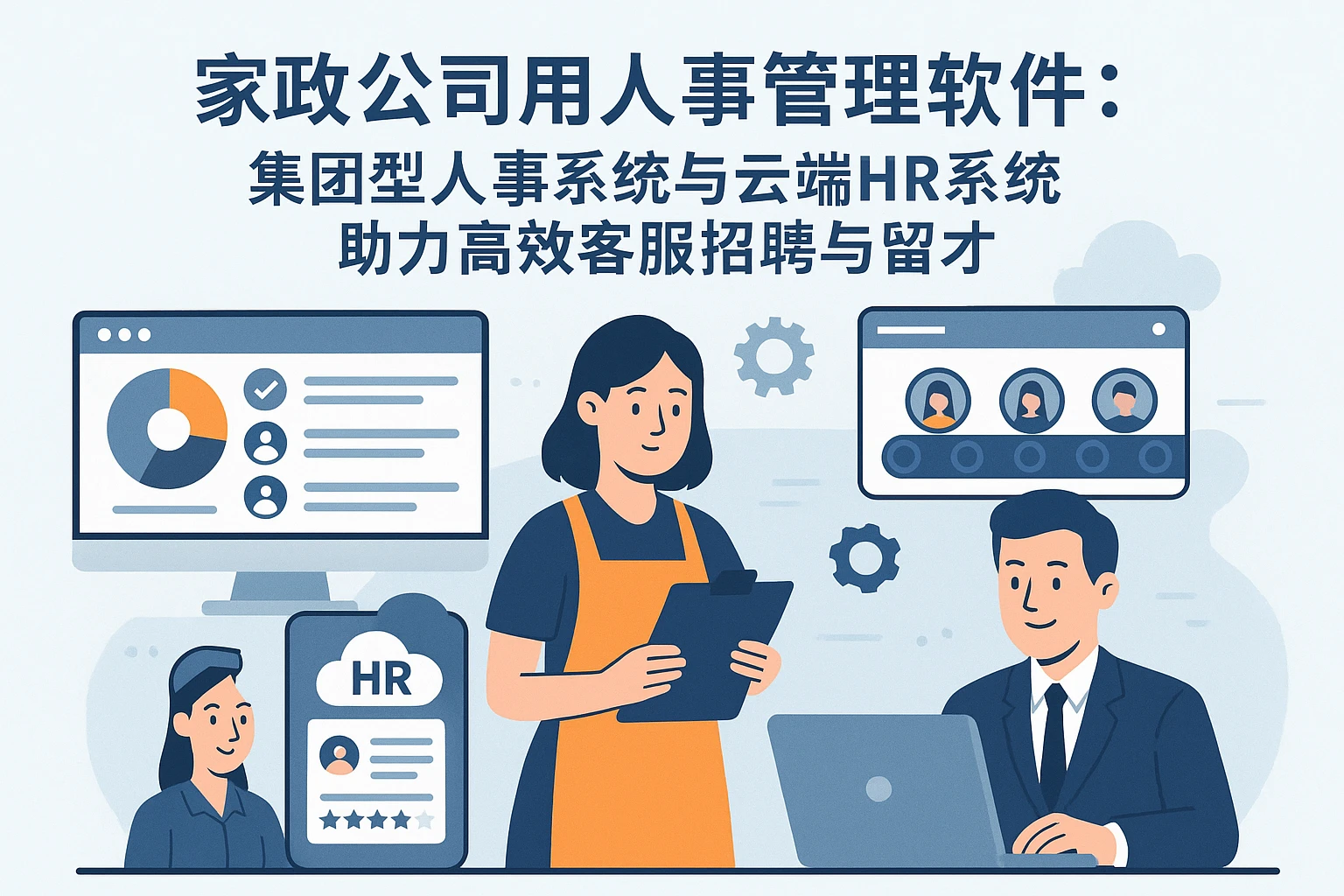 家政公司用人事管理软件：集团型人事系统与云端HR系统助力高效客服招聘与留才