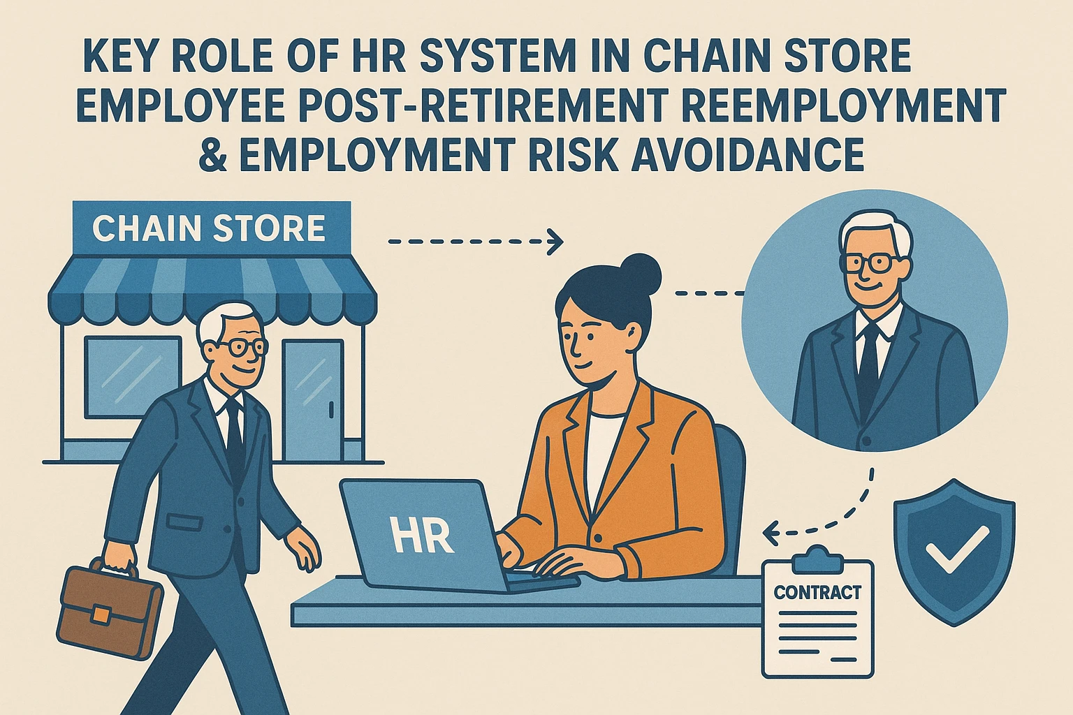 人力资源系统在连锁门店员工退休后续用与用工风险规避中的关键作用