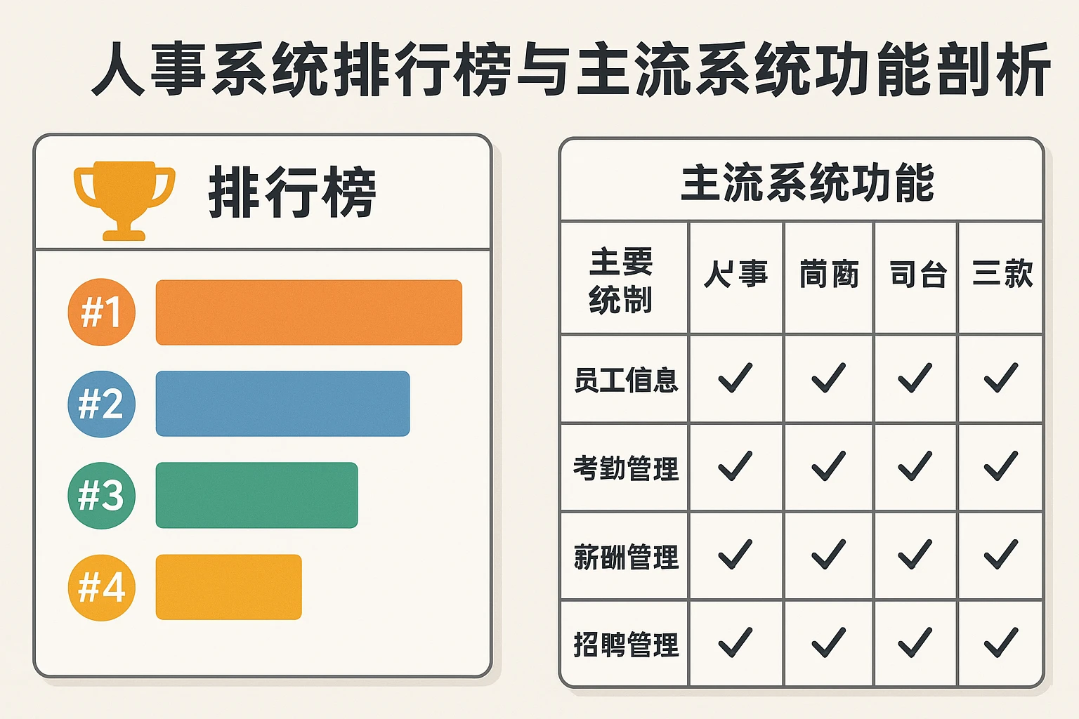 2. 人事系统排行榜与主流系统功能剖析