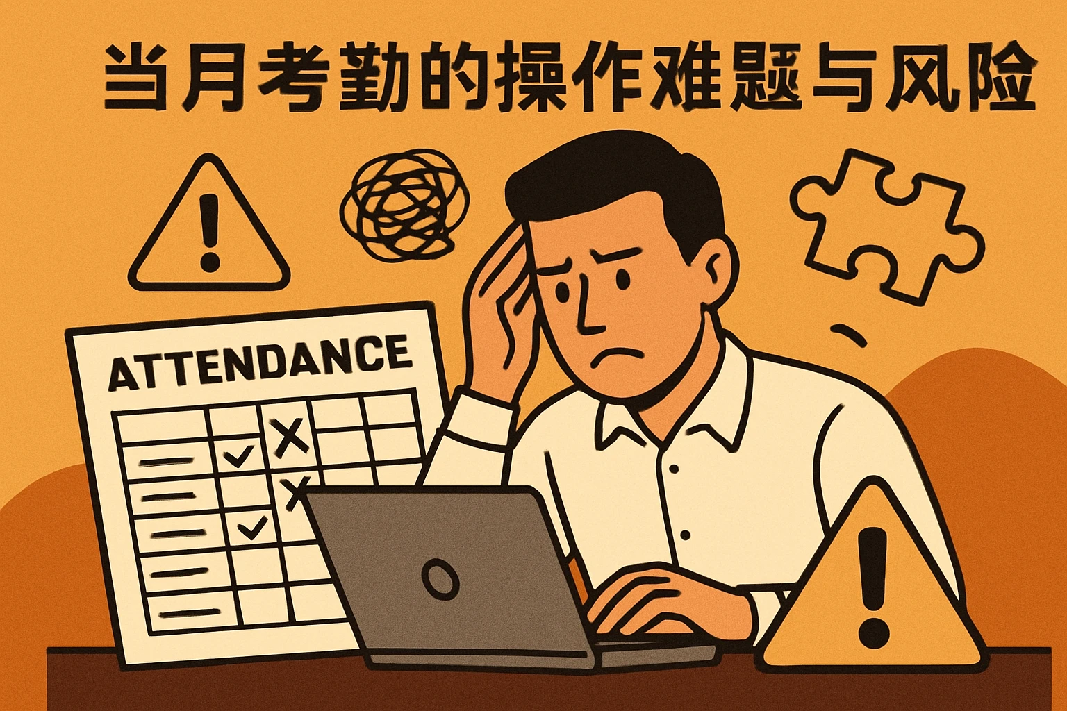 当月考勤的操作难题与风险